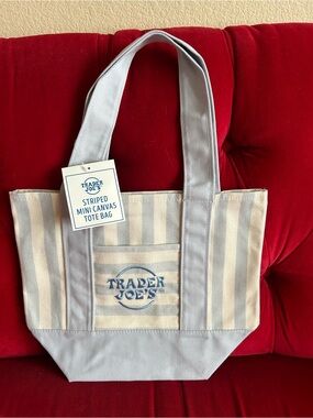 Blue Striped Trader Joe’s Tote Bag